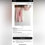 Vintage 1960s Barbizon Seraphim Batiste Red & White Floral Long Nightgown Medium Photo 10