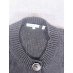 Vince women's Medium black wool blend button-up Long cardigan Puff Sleeve Photo 4