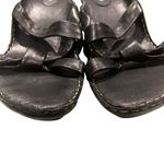 Me Too  Frances Black Leather Strappy Sexy Knot Sandal, Sz 8.5 Photo 10
