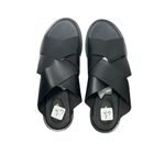 Clarks NIB! Women's Willow Art Leather Flat Black Sandals - Size 6.5 Photo 4