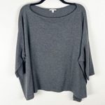 Stella & Dot Heather Gray Boatneck Drop Shoulder 3/4 Sleeves Top, Size XXL Photo 0
