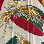 Vintage Hat Printed Scarf Italy Silk Betmar Classy Feathers Retro Gatsby Red Photo 7