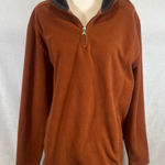 st. john's bay St John’s Bay copper burnt orange 1/4 zip pullover sweater with pockets size XL Photo 0
