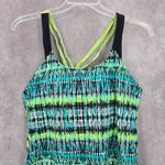 Bcg 102.  Green Padded Sports Bra Swimwear Tankini Drape Back Tank Top Medium M 8 Photo 2