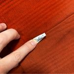 CHIC Burnt Orange Rust Long Sleeve Green Floral Geometric Embroidered Top No Tag Size M Photo 10