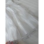 Lulus NWT  Dramatic Poise White Dot Tulle Puff Sleeve Tiered Mini Dress Size S Photo 5