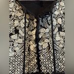 Raga Anthropologie Black / White Cotton Beaded Embroidered Boho Mini Dress Small Photo 2