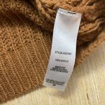 Full Circle Trends Long Sleeve Knit Sweater Crop Top Womens Burnt Orange Large Photo 3