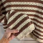 Mango MNG Cream & Brown Stripe Sweater Photo 7