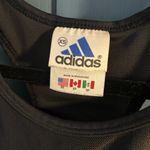 Adidas  Black/White Stripes Athletic Crop Tank | Size XS Photo 1