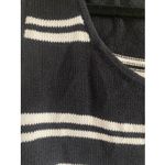 St John Sport Womens XL Black White Stripe Scoop Neck Knit Sleeveless Clean Girl Photo 2