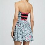 Erin Fetherston Strapless Blue Pink Mini Dress Sweetheart Neckline Size 6 Womens Photo 7