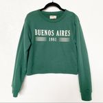 Pull & Bear  Cropped Buenos Aires Graphic Pullover Size Small Photo 0