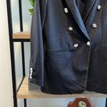 T Tahari NWT  Denim Knit Long Double Breasted Power Blazer, 12 Photo 4