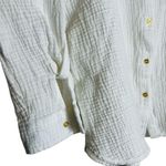 Anne Klein Gauze Button Up Shirt Long Sleeve Casual Beach Minimalist Size Large Photo 2
