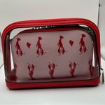 Kate Spade Out Of Stock Vintage Lobster Print Set Of NWOT  NY Cosmetic Makeup Bag Photo 2