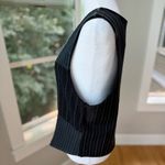 Vintage 90’s Love Lies Black Patchwork Menswear Pinstripe Vest Size Small Photo 1