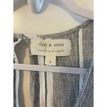 Cloth & Stone Jumpsuit Linen Blend Stripes Cropped Wide Leg S Anthropologie Photo 3