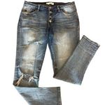 KanCan USA KanCan Mid Rise Boyfriend Fit Jeans Distressed Button Fly Womens 7 or 27 Photo 0