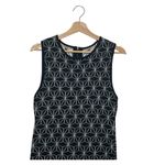 Alice + Olivia  Bently Wool Dress Women’s Medium Black White Sleeveless Knit Photo 2