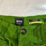 Maeve Anthropologie Colette Wide-Leg Green Pants Linen Blend High Waist Size 24 Photo 2