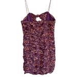 ZARA  Purple‎ Printed Ruched Draped Mini Dress w/ Cut Out Accents - M NWT Photo 6