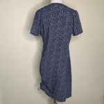 Michael Michael Kors Blue Giraffe Print T Shirt Dress Ruched Side Sz XL Photo 1