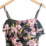 Kona Sol  One Piece Ruffled Bathing Suit Tropical Print Swim Women’s Size Large Photo 5