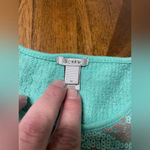 J.Crew Mint Green Chevron Sequin Top Party Holiday Festive Long Sleeve Size XS Photo 7