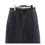 American Eagle black denim elastic waist wide leg baggy jeans Photo 2