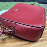 Coach  Pebble Leather Shoulder Bag Auth Red‎ Medium Women Photo 6