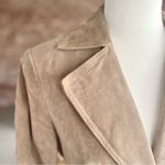 Mossimo Tan Genuine 100 % Suede Leather Blazer M Size M Photo 2