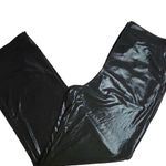 Sincerely Jules Women's Shiny Black Pants Size Large Straight Leg Casual Photo 0