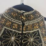 Laurence Kazar Vintage Beaded Peplum Halter Top Photo 3