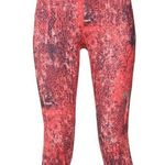 The North Face  Motus Capri Legging Tights Orange Blue Abstract Snake Print Small Photo 0