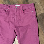 Loft  The kick Crop raw hem Jeans in Pink size 29 28 inseam Photo 5