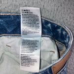 American Eagle Mom Jeans Women 16 Distressed High Rise Stretch Medium Acid Wash Blue Photo 8