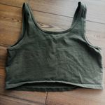 Wild Fable Olive Green Women's Split Neck Crop Top Photo 2