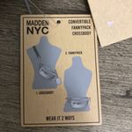 MADDEN NYC New! Women’s clear convertible fanny pack with pouch blue denim Photo 5