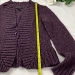 New York And Company  Dark Purple Fuzzy Sweater S Photo 4