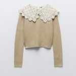 ZARA Green Marl Combination Knit Sweater Top Photo 3