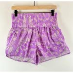 Free People Womens Shorts Purple The Way Home High Waisted Paisley Boho Medium Photo 1