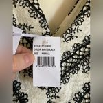 Adelyn Rae New Nola White with Black Embroidered Floral Woven Frill Dress #MBG Photo 5