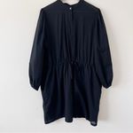 Banana Republic Button Down Waist Tie Long Sleeve Cami Dress in Black Photo 1