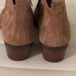 J.Crew "Sawyer" Brown Leather Suede Stacked Heel Side-Zip Ankle Boots Booties Photo 2