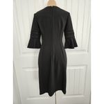 Calvin Klein Retro 90's/70s Style Black Sheath Dress Flared Bell Sleeves Size 4 Photo 3