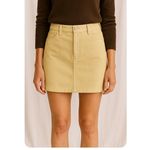 Gap Y2K Butter Yellow Cotton Chino Mini Skirt Size 6 Preppy Classic Photo 2