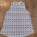 Mud Pie  Blue Geometric sleeveless top size small Photo 1