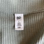 BP Cropped Baby Tee Polo Womens Sz Large Green Ribbed Stretch Cap Sleeve Y2K Photo 5