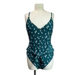 Hollister One Piece Floral Low Back V Neck Front Tie Swimsuit Sz XL Photo 1
